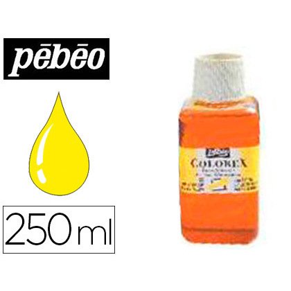 Encre pébéo colorex forte concentration vivacité couleur jaune primaire flacon 250ml