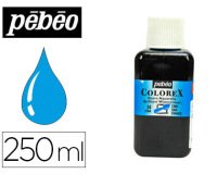 Encre pébéo colorex forte concentration vivacité couleur cyan flacon 250ml