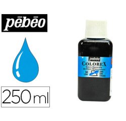 Encre pébéo colorex forte concentration vivacité couleur cyan flacon 250ml