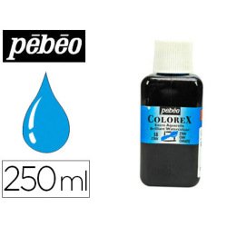 Encre pébéo colorex forte concentration vivacité couleur cyan flacon 250ml