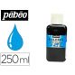 Encre pébéo colorex forte concentration vivacité couleur cyan flacon 250ml