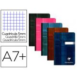 Carnet brochure dos toilé 9x14 cm 192 pages petits carreaux - Assortis