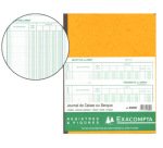 Piqûre 32x25cm Journal de caisse ou banque 5 débit - 5 crédit 33 lignes 80 pages - Couleurs assorties