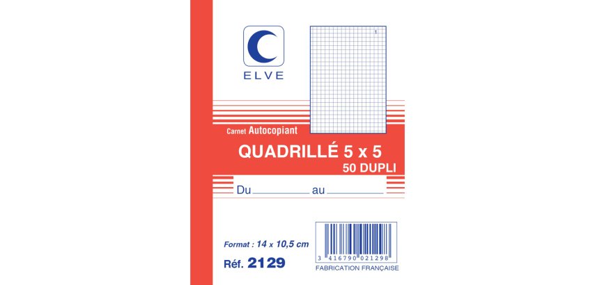 Manifold Elve - 50 pages 10,5 x 14 cm Duplicata 2 exemplaires