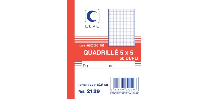 Manifold Elve - 50 pages 10,5 x 14 cm Duplicata 2 exemplaires