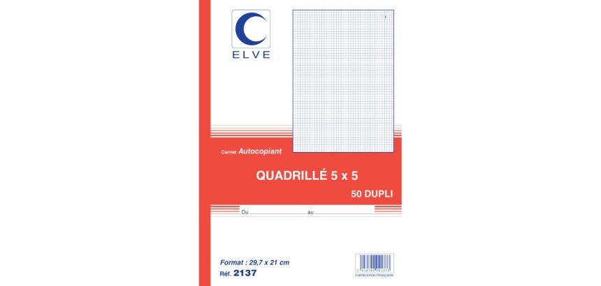Manifold Elve - 50 pages 21 x 29,7 cm Duplicata 2 exemplaires