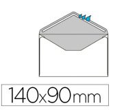 Enveloppe visite gpv saint louis papier vélin blanc 100g 90x140mm gommée doublée fond gris étui 25 unités
