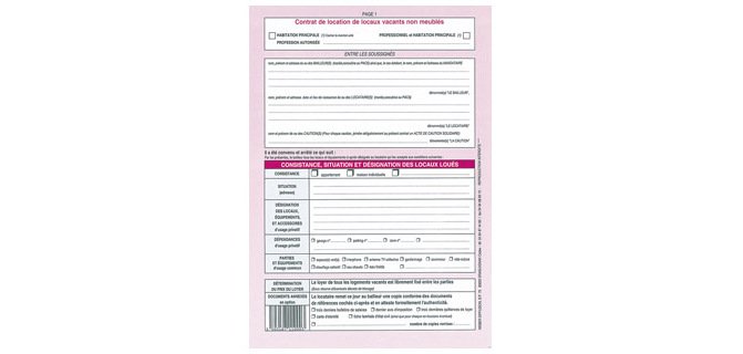 Formulaire Français Weber - 2 pages