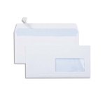 Enveloppe économique dl 110x220mm 80g adhésive fenêtre 45x100mm coloris blanc boîte 500 unités