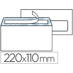 Enveloppe économique dl 110x220mm 80g adhésive fenêtre 45x100mm coloris blanc boîte 500 unités