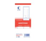 Bloc addition elve papier autocopiant 102x235mm 50 duplis sans numéro