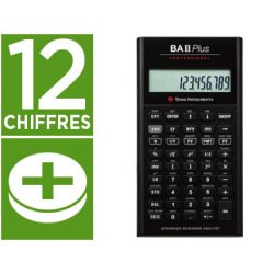 Calculatrice texas instruments financière ba ii plus scientifique professionnel valeur argent temps 156x81x15mm 151.8g