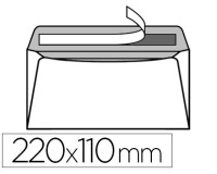 Bloc enveloppe précasée gpv détachable adhésive vélin blanc 90g dl 110x220mm fond gris bloc 50 unités