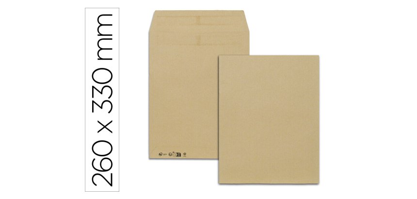 Pochette kraft gpv autocollante économique 24 260x330mm 90g boîte 250 unités