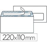 Enveloppe économique dl 110x220mm 80g adhésive fenêtre 35x100mm coloris blanc boîte 500 unités