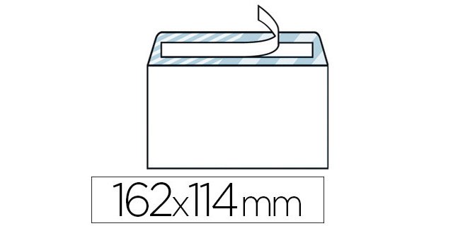 Enveloppe économique c6 114x162mm 80g adhésive coloris blanc boîte 500 unités