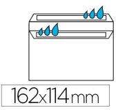 Enveloppe économique c6 114x162mm 80g autocollante coloris blanc boîte 500 unités