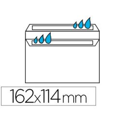 Enveloppe économique c6 114x162mm 80g autocollante coloris blanc boîte 500 unités