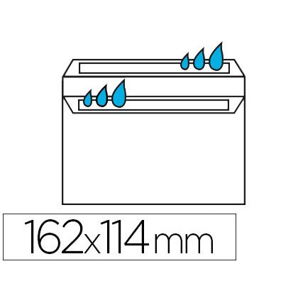 Enveloppe économique c6 114x162mm 80g autocollante coloris blanc boîte 500 unités