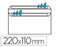 Enveloppe économique dl 110x220mm 80g autocollante coloris blanc boîte 500 unités