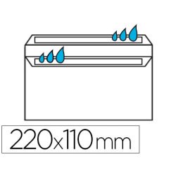 Enveloppe économique dl 110x220mm 80g autocollante coloris blanc boîte 500 unités