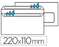 Enveloppe économique dl 110x220mm 80g autocollante fenêtre 35x100mm coloris blanc boîte 500 unités