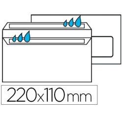 Enveloppe économique dl 110x220mm 80g autocollante fenêtre 35x100mm coloris blanc boîte 500 unités