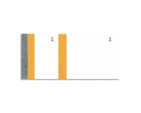 Bloc vendeur elve 2 coupons détachables numérotés 1-100 135x60mm papier blanc/bande coloris orange