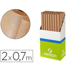 Papier kraft canson 60g/m2 coloris brun rouleau 0.7x3m