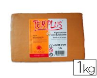 Argile autodurcissante solargil durci'dur coloris jaune or pain 1kg