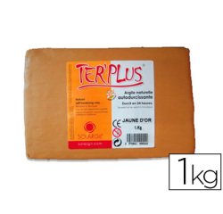 Argile autodurcissante solargil durci'dur coloris jaune or pain 1kg
