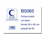 Feuille bristol elve 50x65cm 190g uni blanc