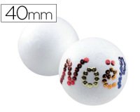 Boule styropor à décorer diamètre 40mm