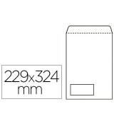 Pochette gpv dos carton 500g vélin blanc 120g anti-pli c4 229x324mm sachet 5 unités