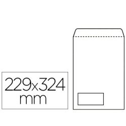 Pochette gpv dos carton 500g vélin blanc 120g anti-pli c4 229x324mm sachet 5 unités