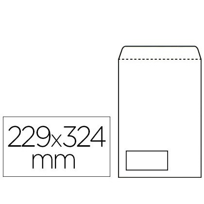 Pochette gpv dos carton 500g vélin blanc 120g anti-pli c4 229x324mm sachet 5 unités