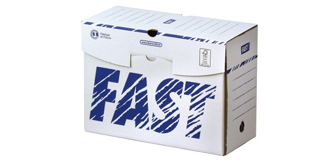 25 Boite D'Archivage Fast D20 Manuel Blanc/Bleu