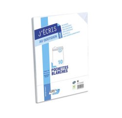 Pochette gpv économique adhésive vélin blanc 90g c4 229x324mm paquet 10 unités