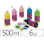 Peinture acrylique lefranc bourgeois glossy fluide brillante indélébile multi-supports assortiment 6 flacons 500ml