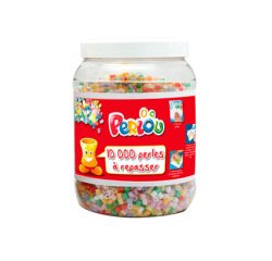 Perle à repasser graine créative 15 coloris assortis pot 10000 unités