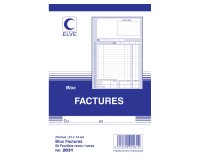 Bloc factures elve 140x210mm 50 feuillets 90g encollage en tête
