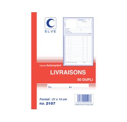 Manifold Elve Autocopiant 14 x 21 cm - 50 pages - 2 exemplaires