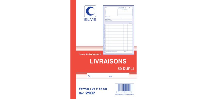 Manifold 'Livraisons', 140 x 210 mm, dupli
