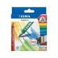 Crayon couleur lyra triple one 3en1 triangulaire aquarellable 120mm craie grasse mine 6.25mm diamètre étui carton 12u