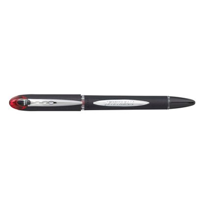 Stylo-bille uniball rétractable jetstream rt écriture moyenne 0.8mm grip antiglisse intégral encre ultra fluide rouge