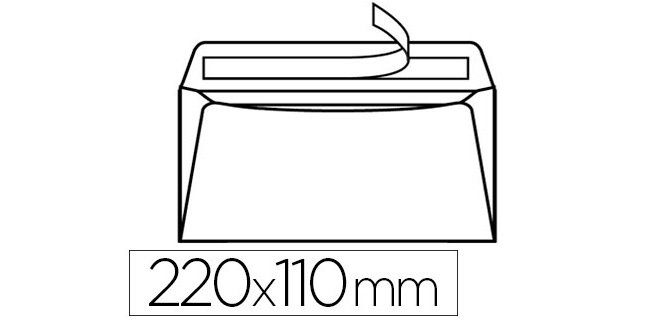 Enveloppe gpv green dl 110x220mm 75g adhésive coloris blanc boîte 500 unités