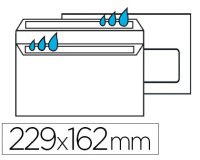 Enveloppe économique c5 162x229mm 80g autocollante fenêtre 45x100mm coloris blanc boîte 500 unités