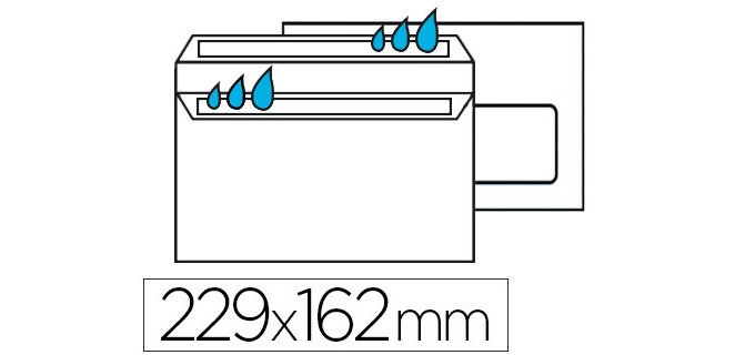 Enveloppe économique c5 162x229mm 80g autocollante fenêtre 45x100mm coloris blanc boîte 500 unités