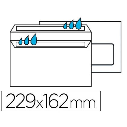 Enveloppe économique c5 162x229mm 80g autocollante fenêtre 45x100mm coloris blanc boîte 500 unités
