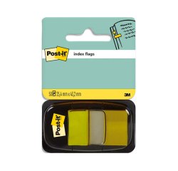 Marque-pages post-it standard index 25x44mm 50f coloris jaune